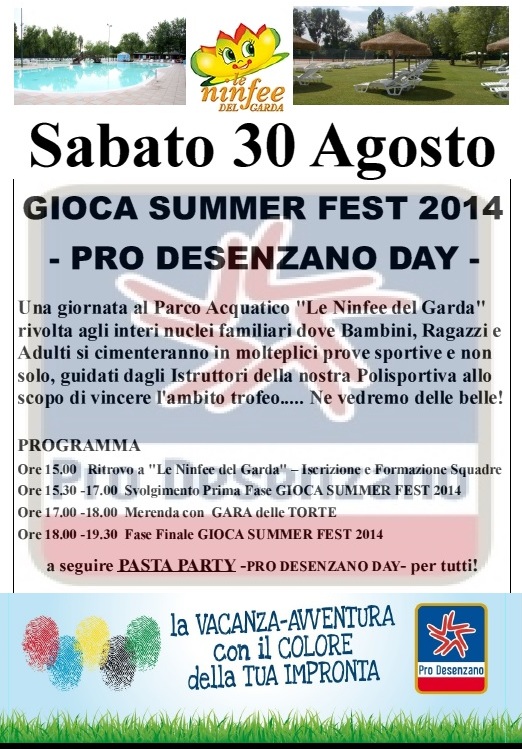 GIOCA SUMMER FEST 2014 -PRO DESENZANO DAY-